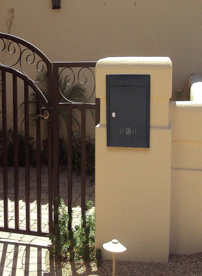 Lepose Letter Box for Home, Wall Mount Stand, Metal Wall Mount Shelf, Letter Box, Mail Box, Outdoor Mailboxes, Home Decor Items (Black) - Image 3